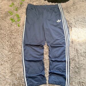 Adidas men’s Navy Joggers with White Stripes